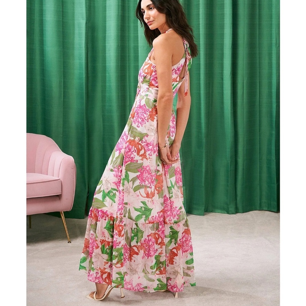 Cece Floral Sleeveless Maxi Dress size 12 - Picture 2 of 14